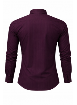 Men’s Purple Striped Slim Fit Heavy Twill Formal Shirt